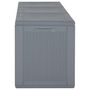 Voir la diapositive 3 : VIDAXL Boîte de rangement de jardin gris PP rotin 270 L