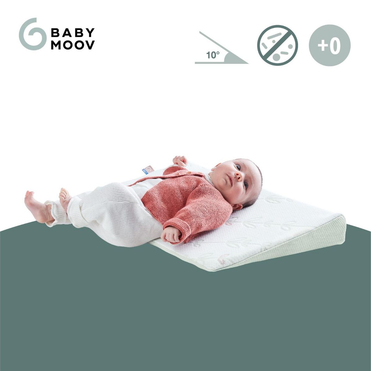 BABYMOOV Plan Incliné Bébé Antibactérien Babymoov - Fabriqué au Portugal - 60x35 cm