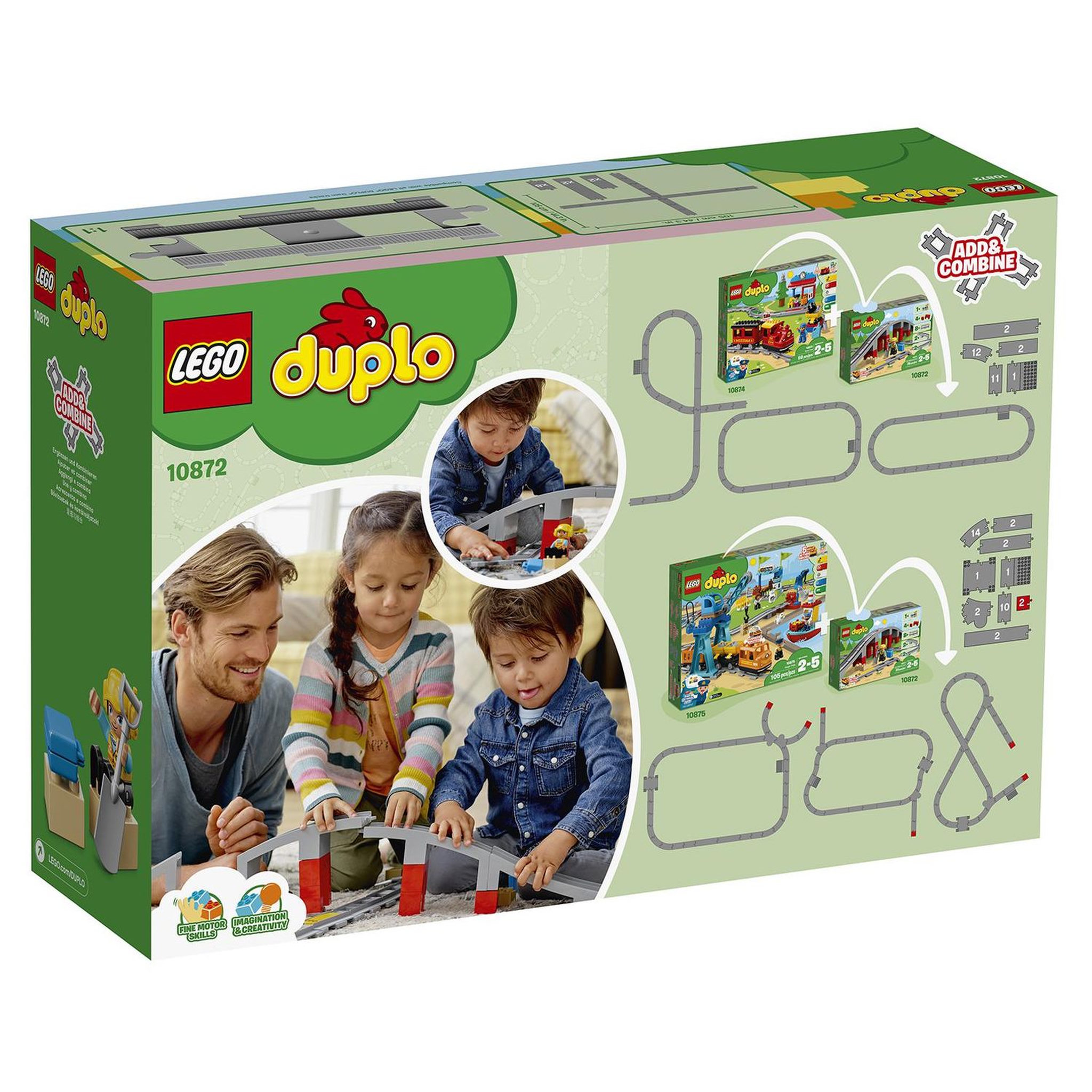 Voir la diapositive 8 : LEGO LEGO DUPLO Ma Ville 10872 Les Rails Et Le Pont Du Train, Jeu de Construction
