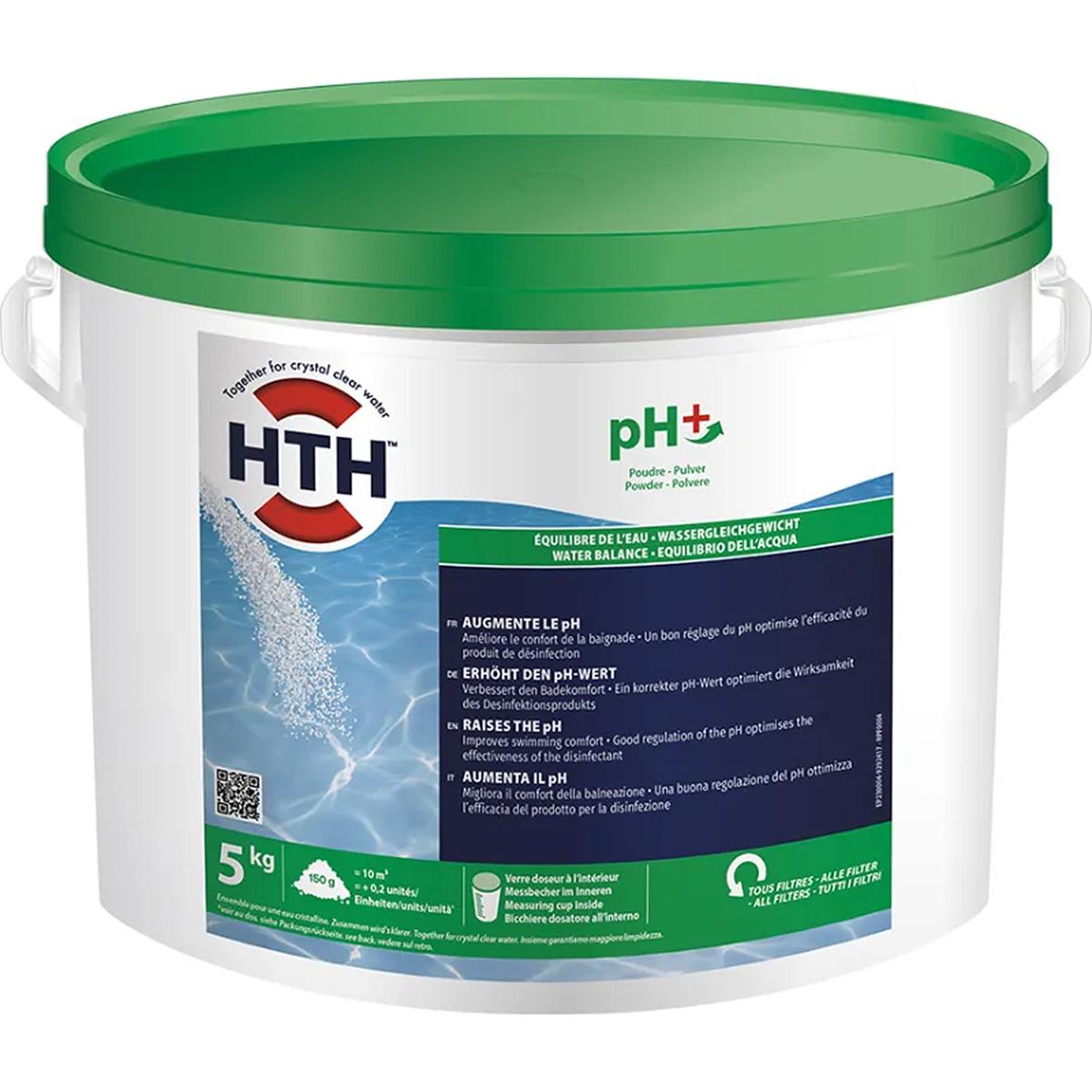 HTH Ph plus en poudre 5kg - PH PLUS POUDRE 5KG