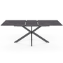 Voir la diapositive 3 : ID MARKET Table à manger extensible rectangle JASPE 6-10 personnes plateau effet béton pied araignée gris anthracite 160-200cm