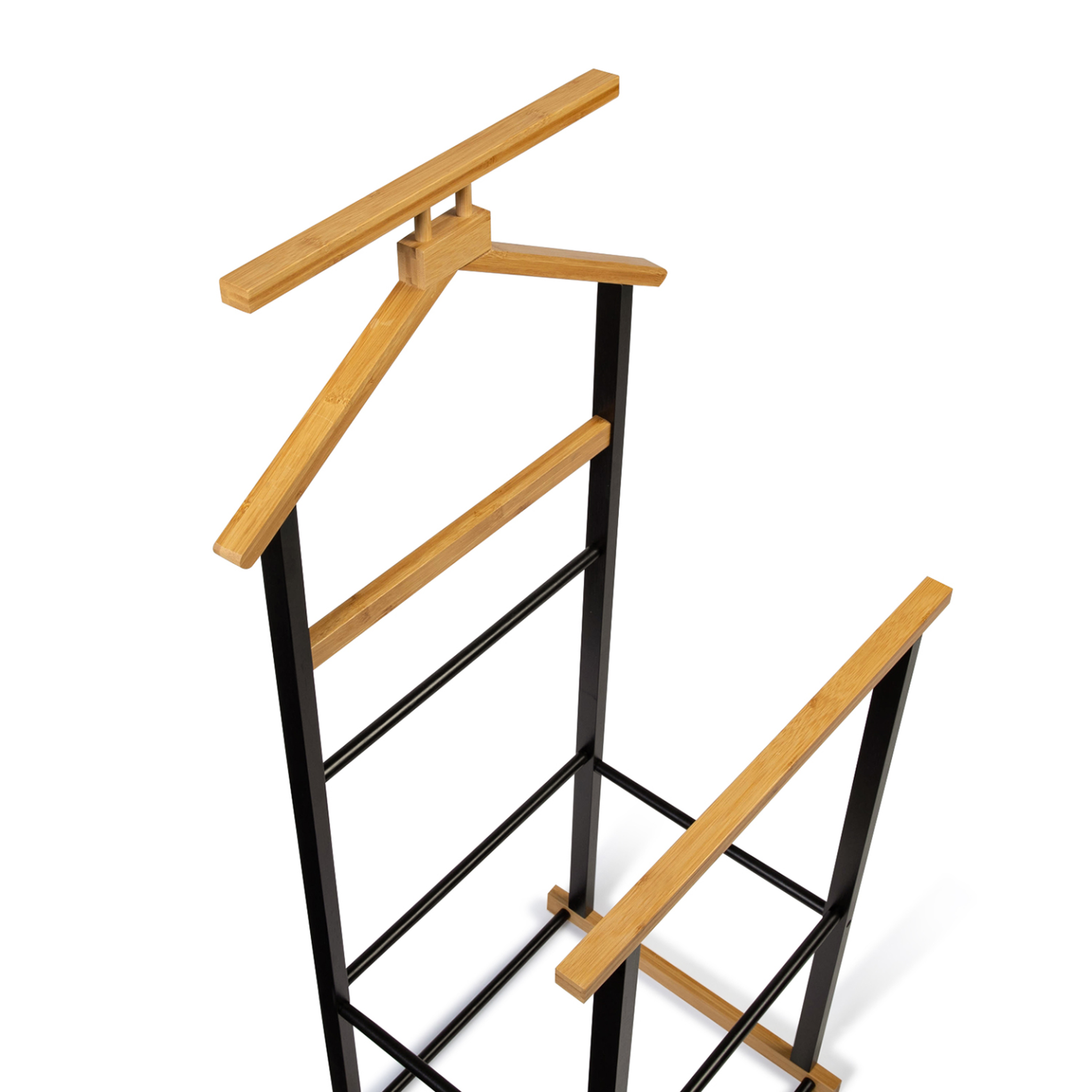 Voir la diapositive 4 : ID MARKET Valet de chambre tom effet bois et métal