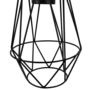 Voir la diapositive 5 : ID MARKET Suspension 3 lampes industrielles forme diamant en métal noir