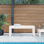 VIDAXL Banc de jardin blanc 110x38x45 cm bois massif de pin