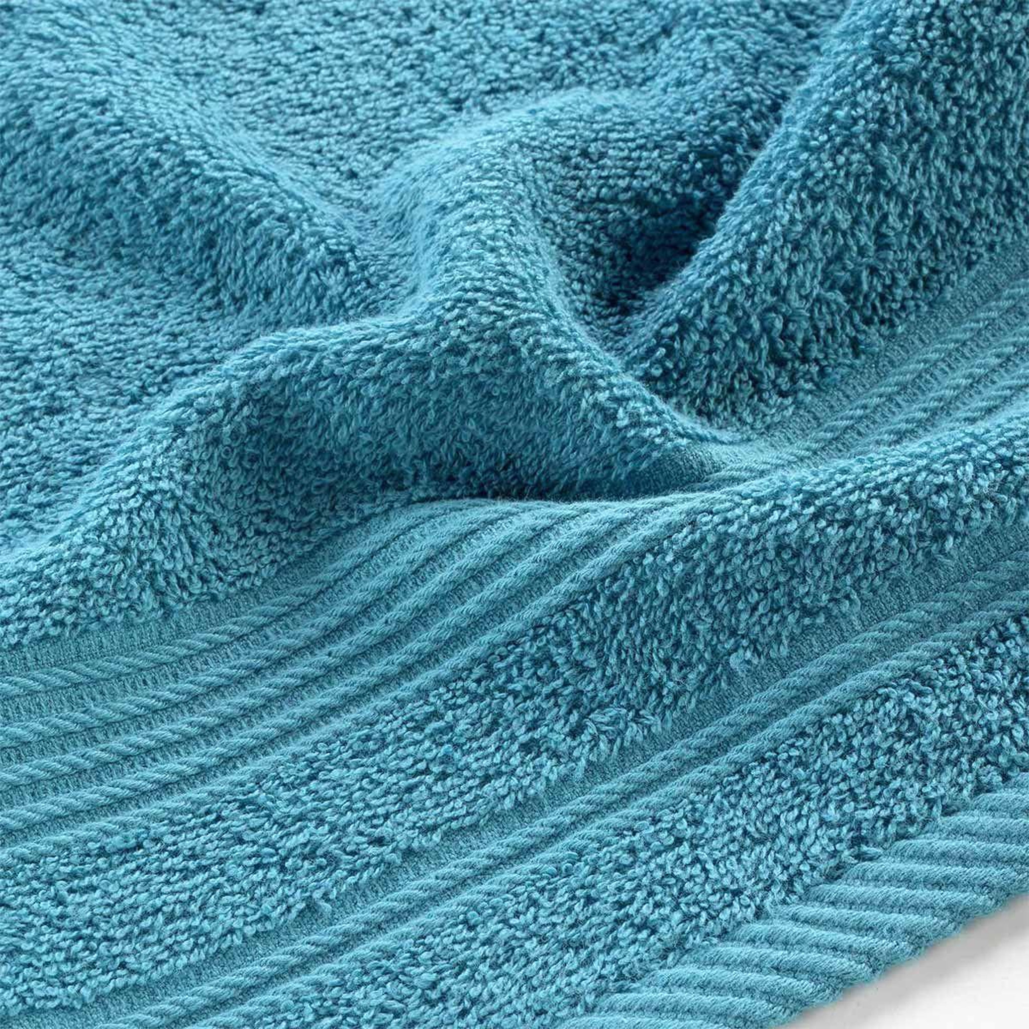 Voir la diapositive 2 : Douceur d'Intérieur Serviette d'Invité  Tendresse  30x50cm Bleu Paon