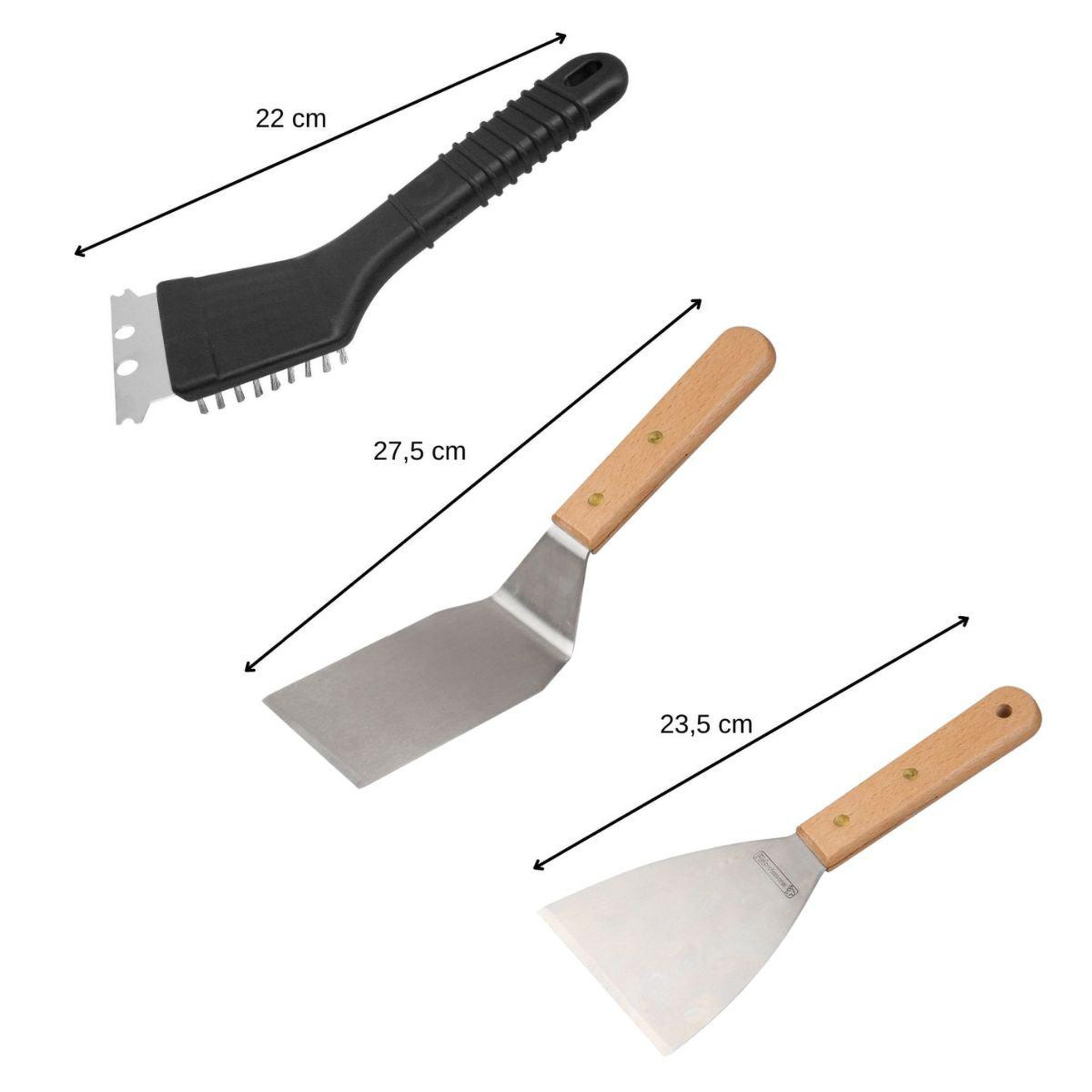 Voir la diapositive 3 : FM PROFESSIONAL Ensemble 3 ustensiles professionnels pour plancha fm professional