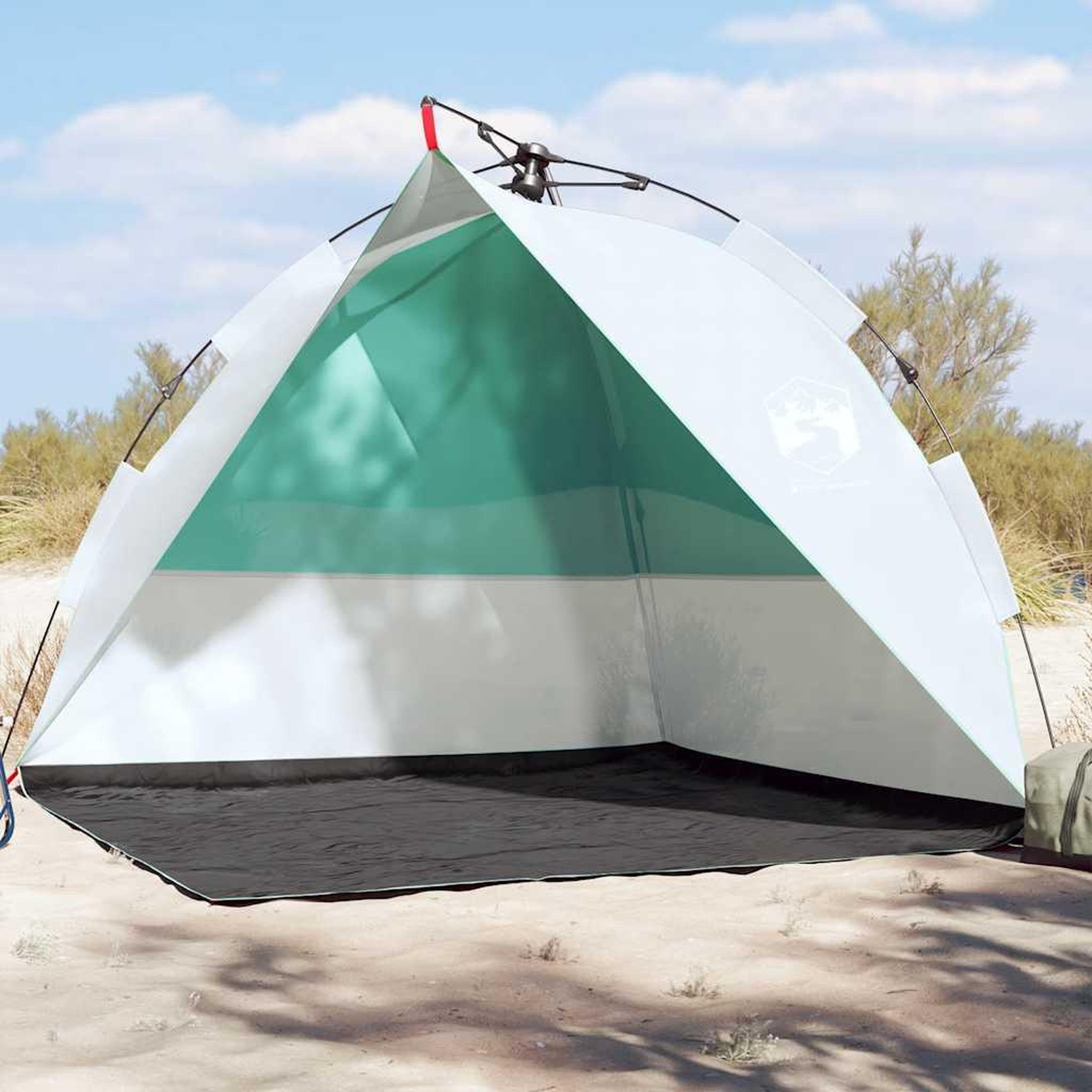 VIDAXL Tente de plage vert d'eau liberation rapide impermeable