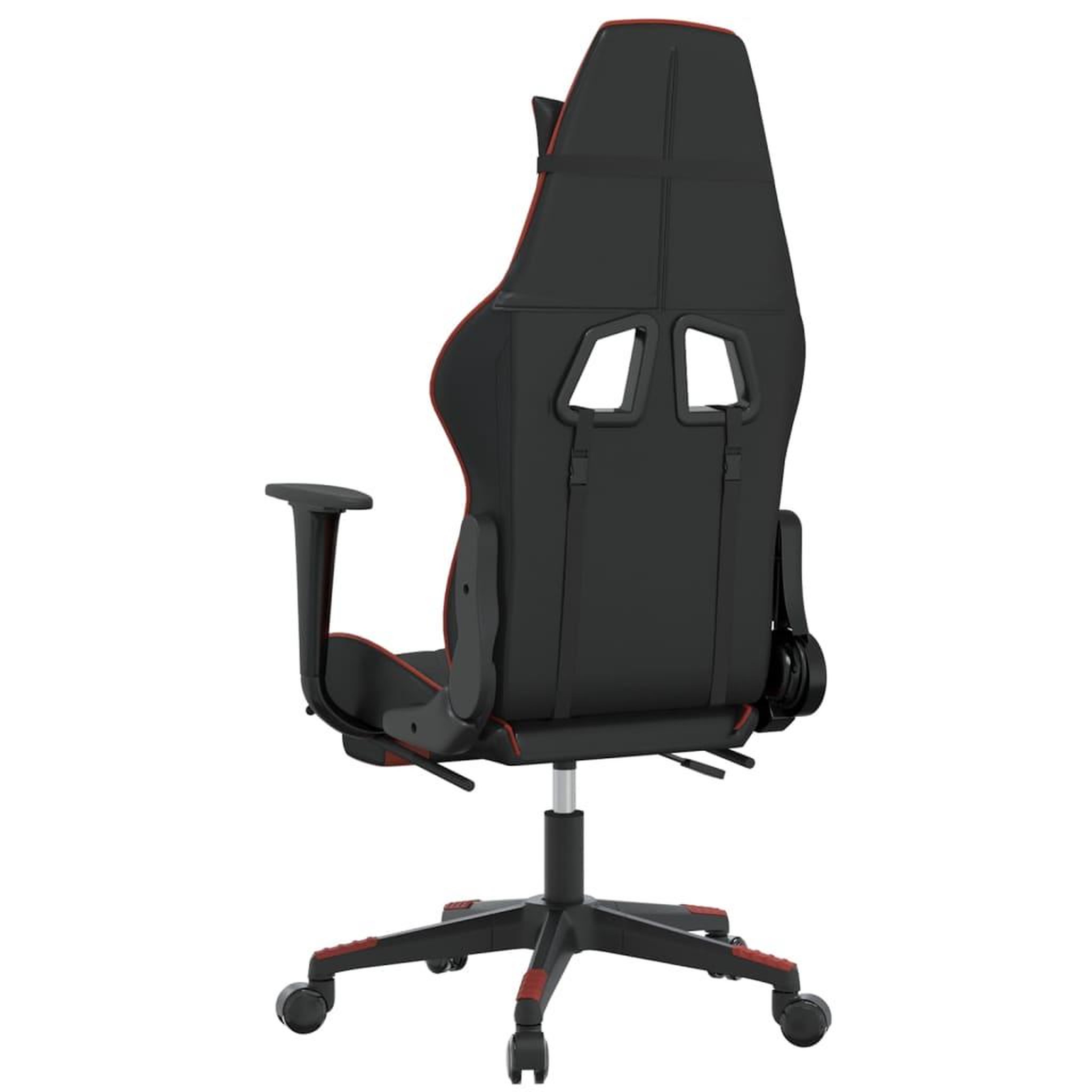 Voir la diapositive 5 : VIDAXL Chaise de jeu avec repose-pied Noir et rouge Similicuir