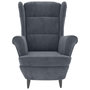 Voir la diapositive 3 : VIDAXL Fauteuil gris fonce velours