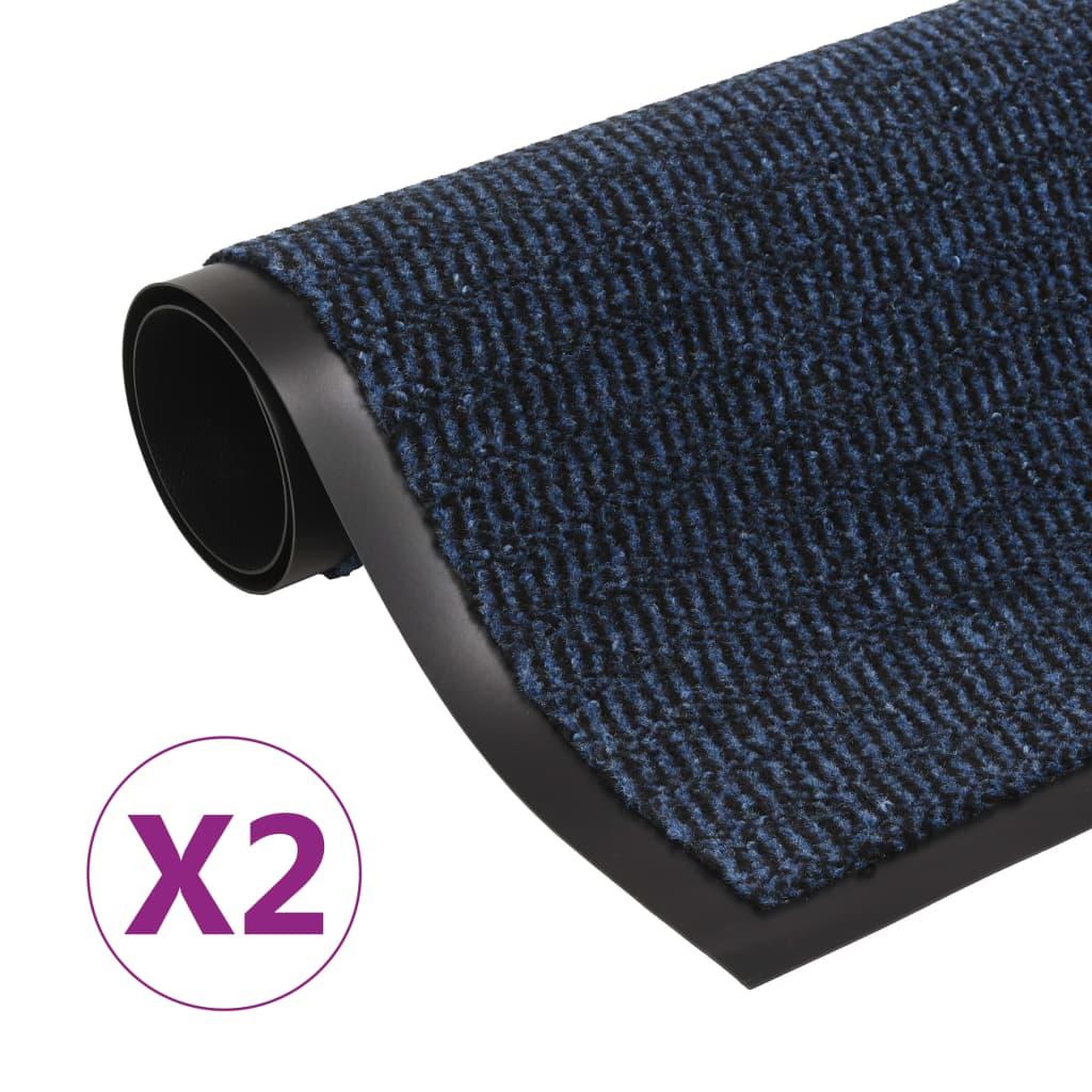 Voir la diapositive 1 : VIDAXL Paillassons rectangulaires 2 pcs 60 x 90 cm Bleu