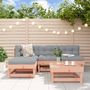 Voir la diapositive 1 : VIDAXL Salon de jardin 5 pcs avec coussins bois massif douglas