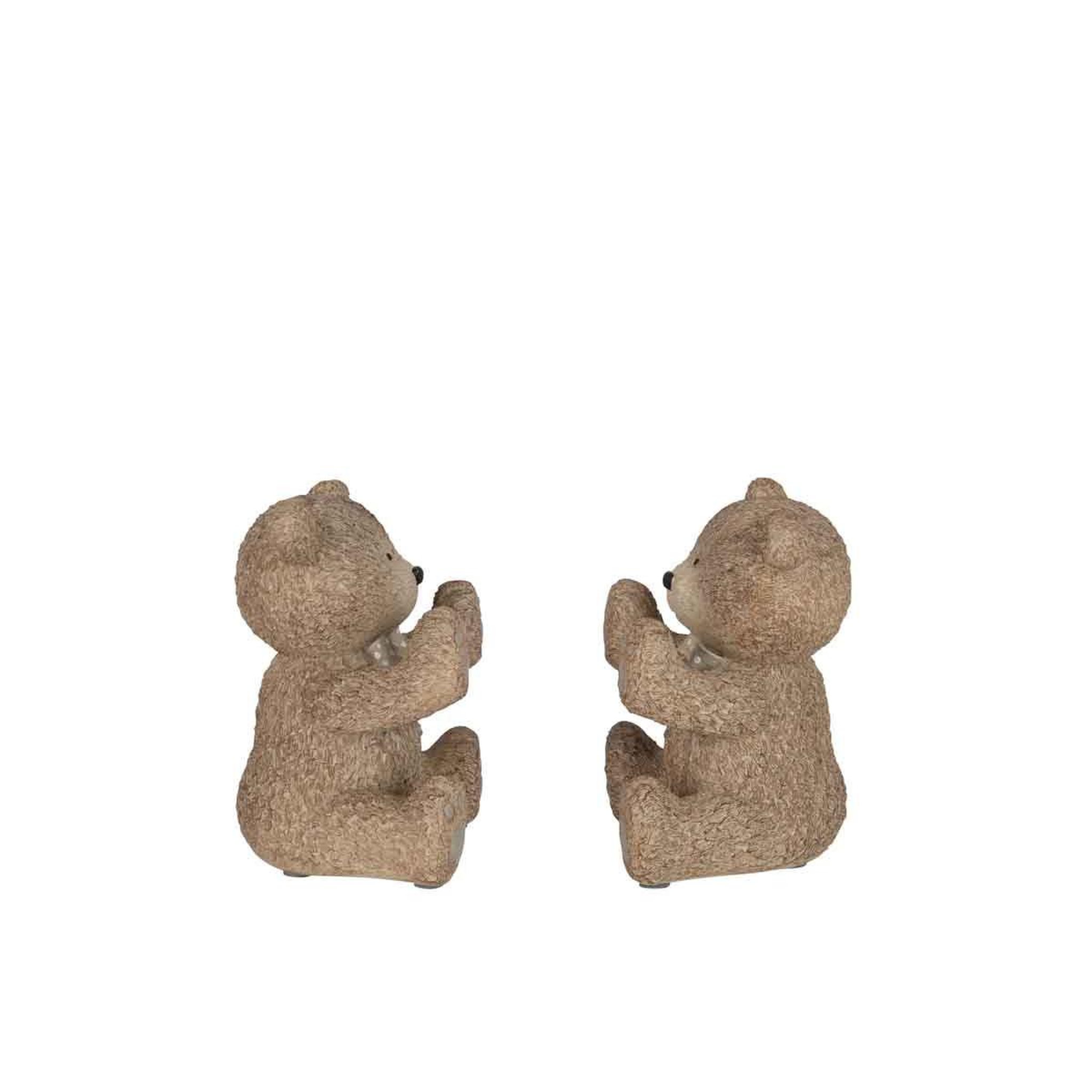 Voir la diapositive 2 : J-LINE Lot de 2 serre-livres enfant  ours  20cm marron