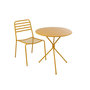 Voir la diapositive 4 : Paris Prix Table de Jardin en Métal  Tripod  72cm Ocre