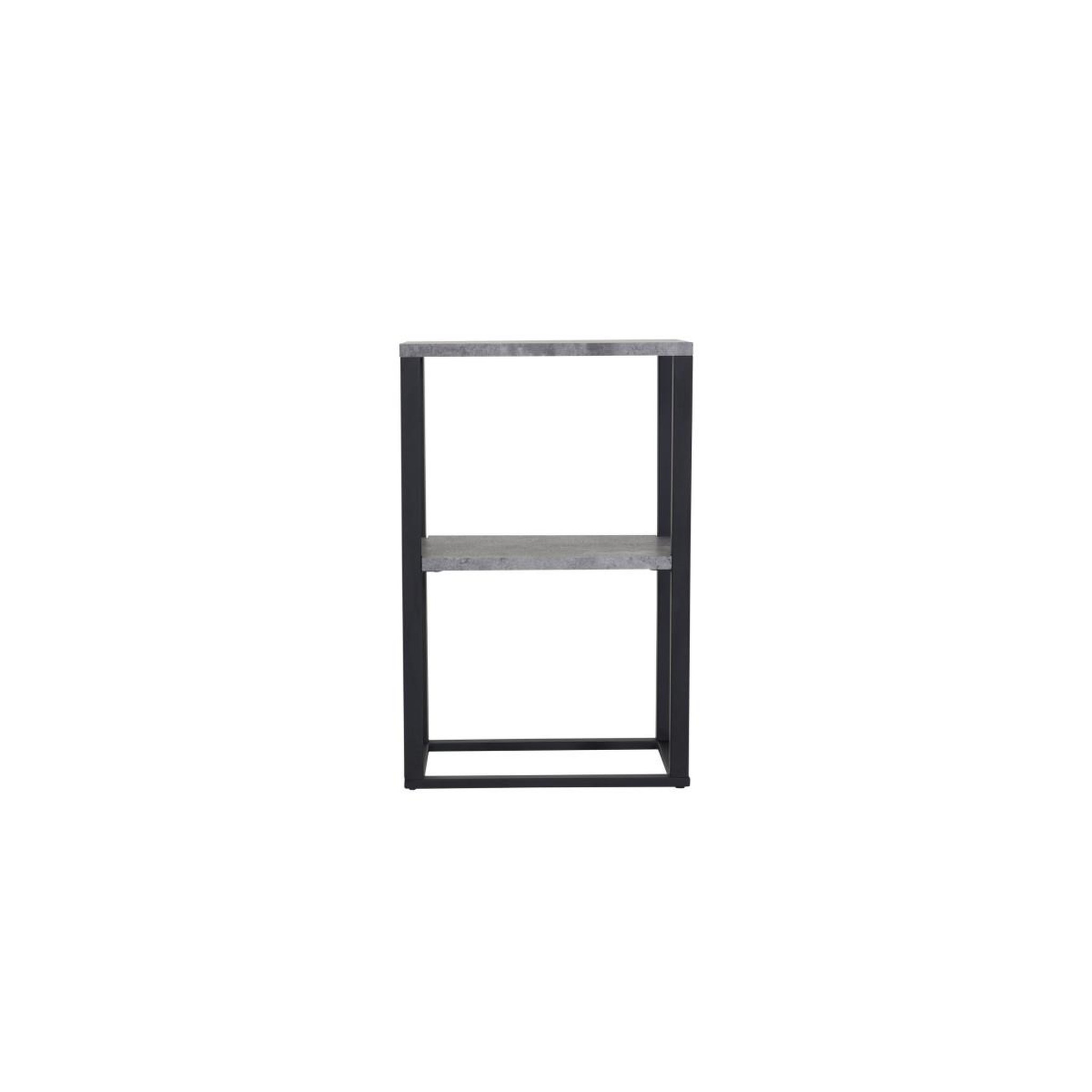 Voir la diapositive 2 : Paris Prix Table de chevet double  rise  70cm gris & noir