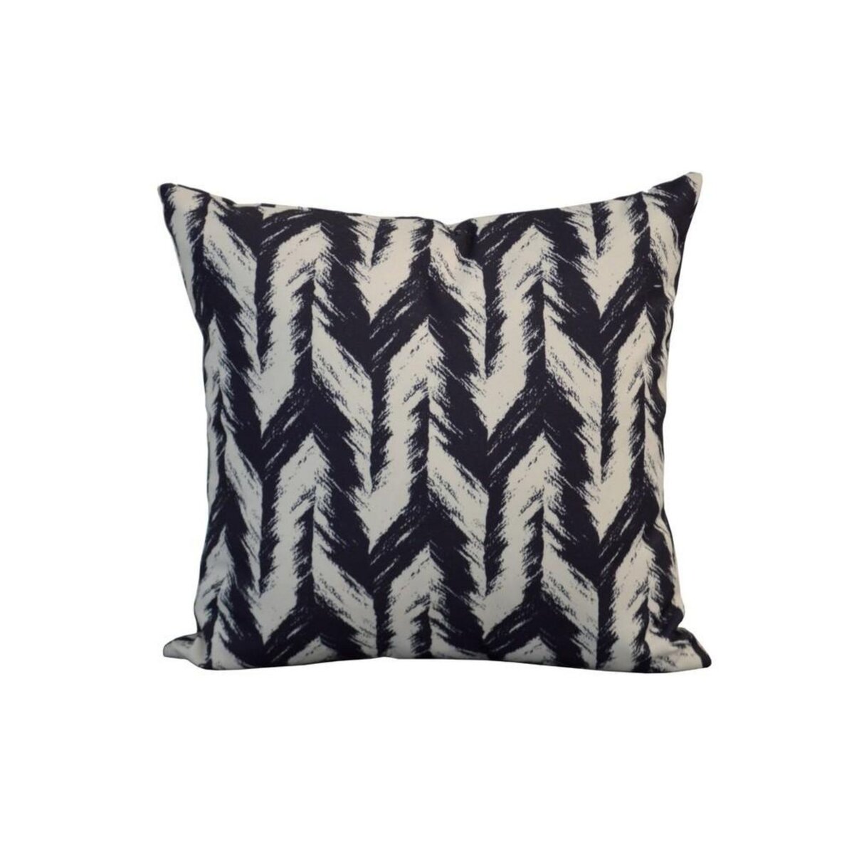 Proloisirs Coussin déhoussable exterieur décor Motif Graphique chevron noir 45 x 45 cm