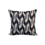 Proloisirs Coussin déhoussable exterieur décor Motif Graphique chevron noir 45 x 45 cm