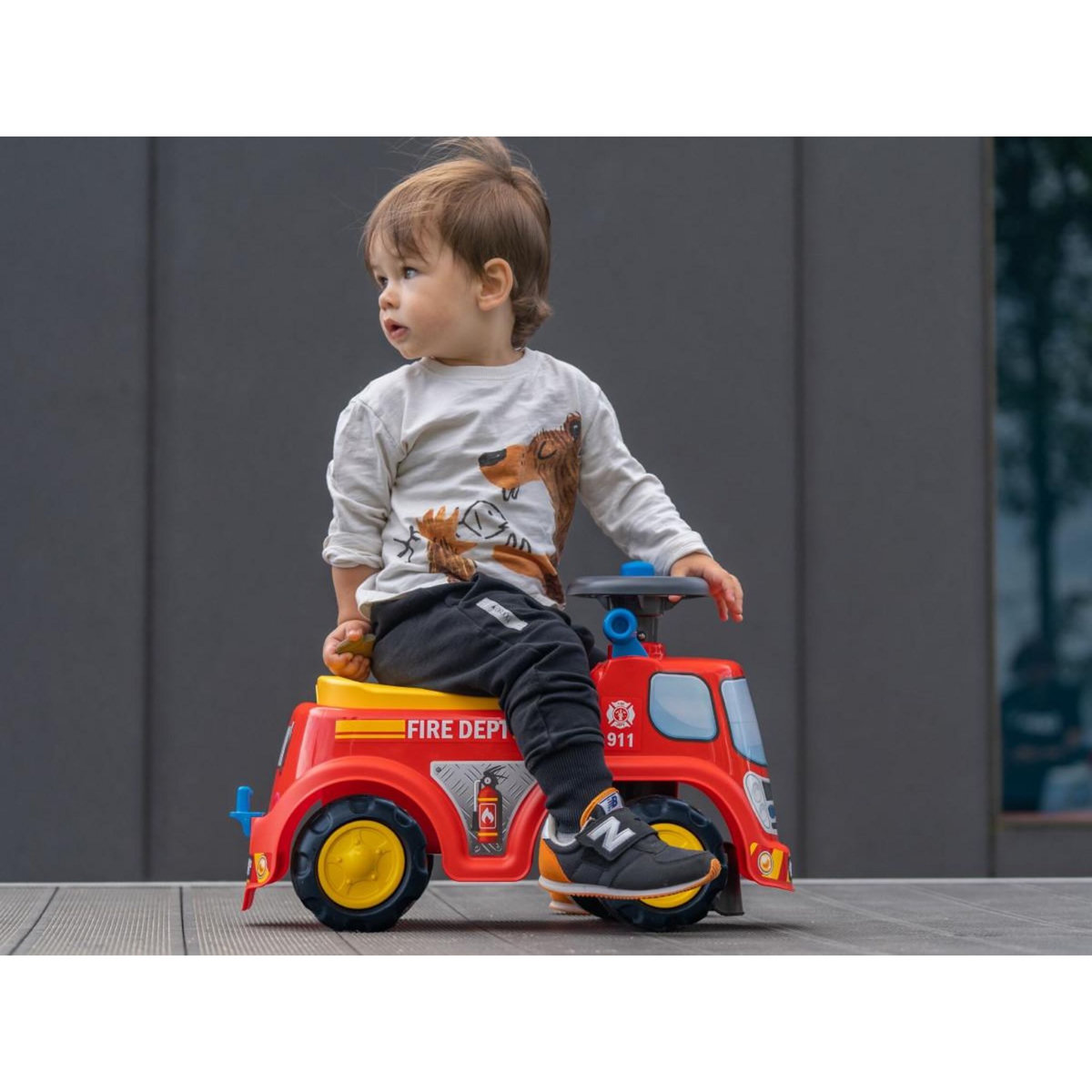 FALK Porteur enfant Pompier 1 à 3 ans - Falk