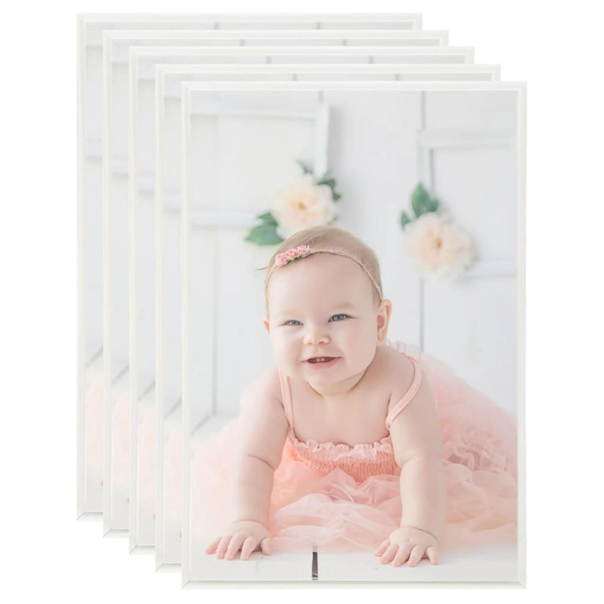VIDAXL Collage de cadres photo 5 pcs de table Argente 21x29,7 cm MDF
