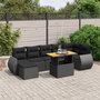 Voir la diapositive 1 : VIDAXL Salon de jardin 8 pcs avec coussins noir resine tressee