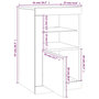 Voir la diapositive 6 : VIDAXL Armoire laterale et lumieres LED sonoma gris bois d'ingenierie