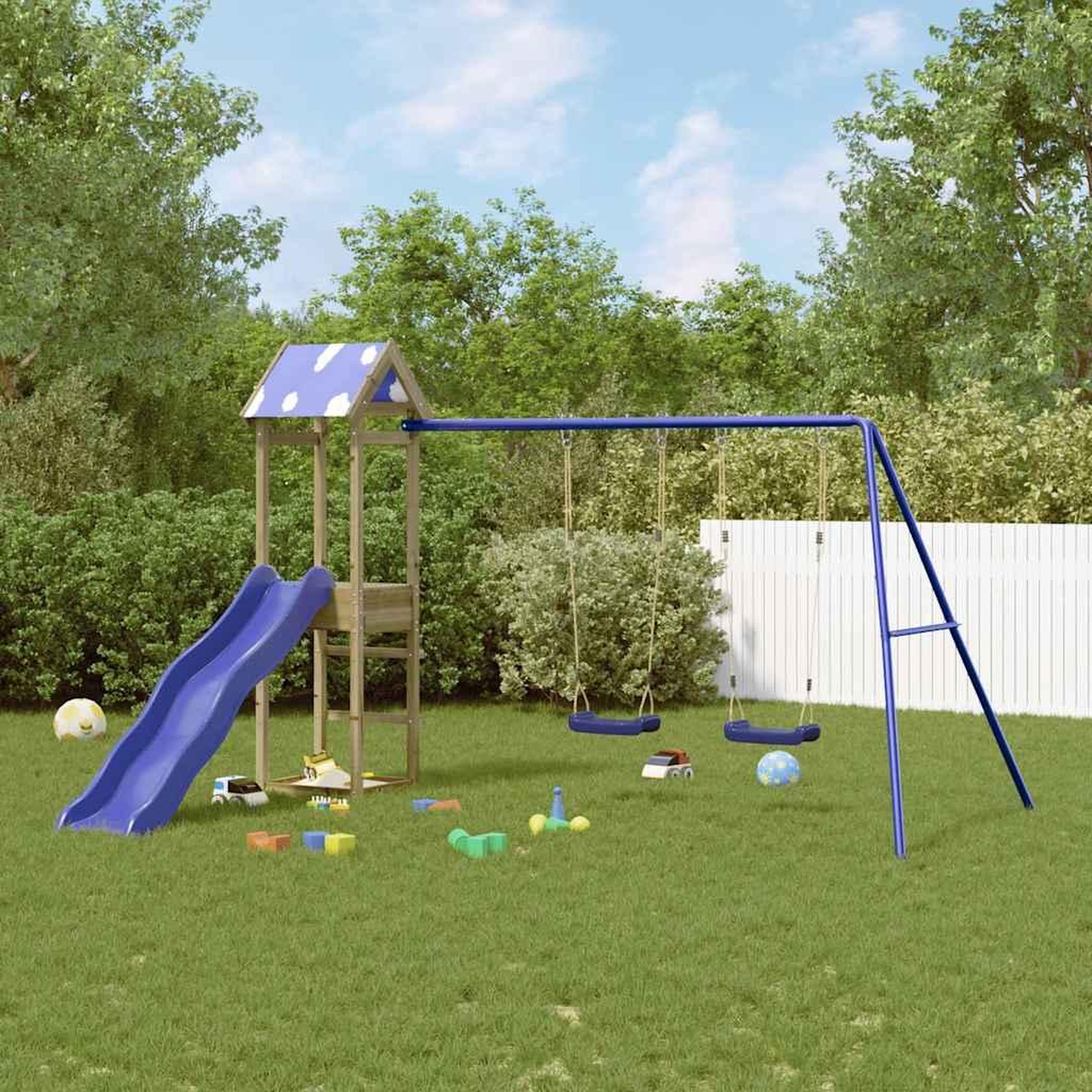 VIDAXL Aire de jeux d'exterieur bois de pin impregne