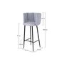 Voir la diapositive 4 : Rendez vous déco Chaise de bar Rosy en tissu 75 cm (lot de 2)