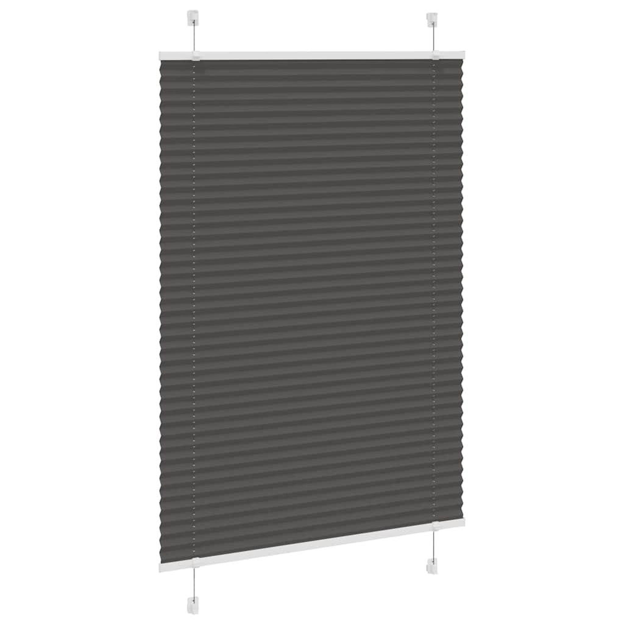 Voir la diapositive 3 : VIDAXL Store plisse noir 85x100 cm largeur du tissu 84,4 cm polyester