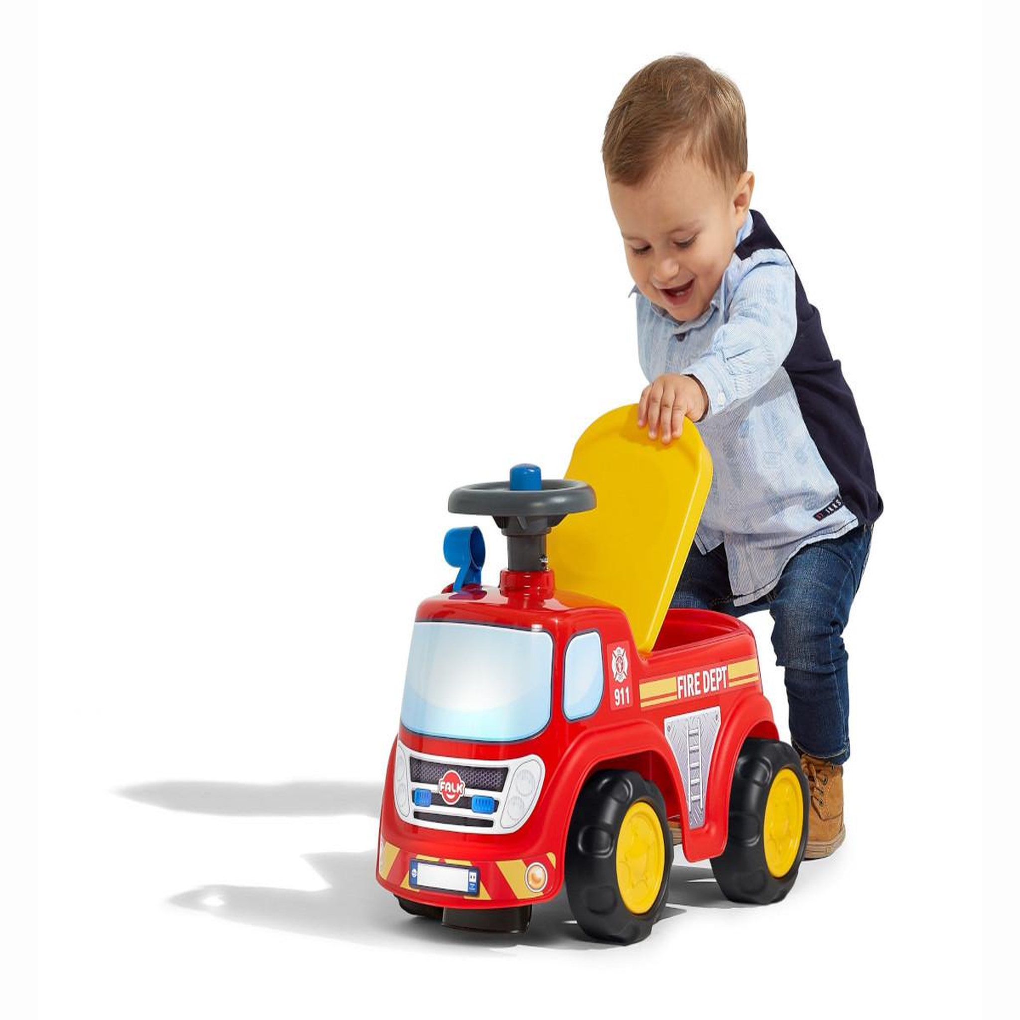 Voir la diapositive 4 : FALK Porteur enfant Pompier 1 à 3 ans - Falk