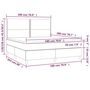 Voir la diapositive 6 : VIDAXL Sommier a lattes de lit avec matelas Gris clair 180x200cm Tissu