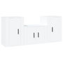 Voir la diapositive 2 : VIDAXL Ensemble de meubles TV 3 pcs Blanc Bois d'ingenierie