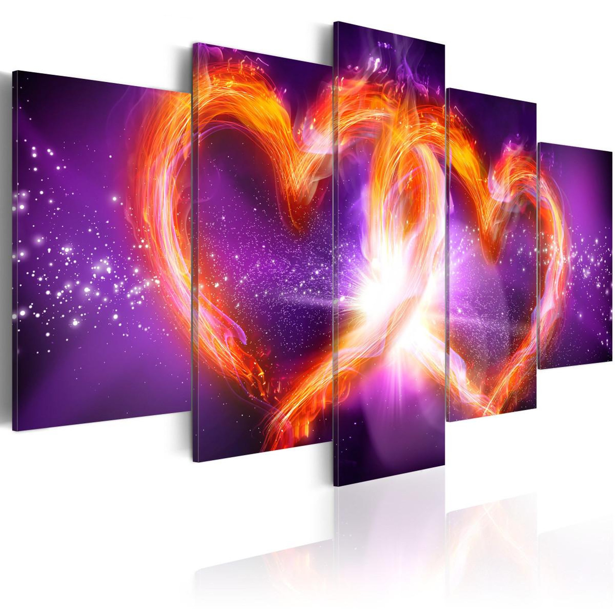 Paris Prix Tableau imprimé  flames of love. Coloris disponibles : Multicolore