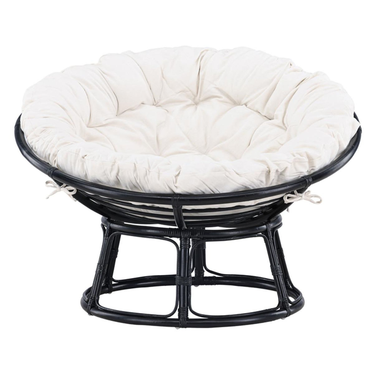 Paris Prix Fauteuil de Jardin Papasan  Bonnie  115cm Noir