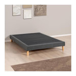 DEKO DREAM Sommier tapissier - 160x200 cm - Gris anthracite - Kit - DEKO DREAM Eazyx