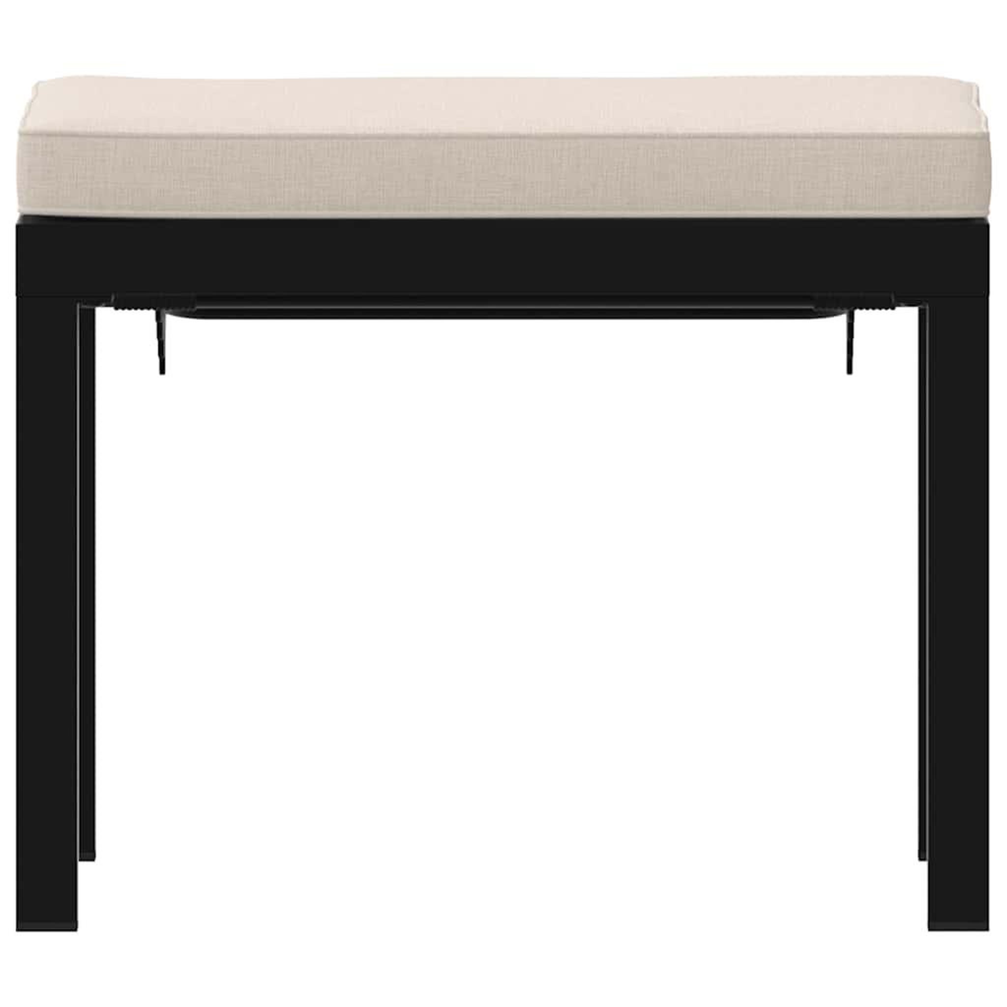Voir la diapositive 4 : VIDAXL Tabouret de jardin avec coussin noir acier enduit de poudre