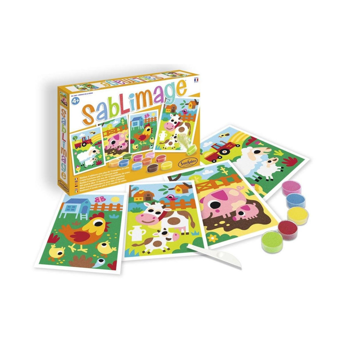 Sentosphere Sablimage Animaux de la Ferme - Activité Créative pour Enfants