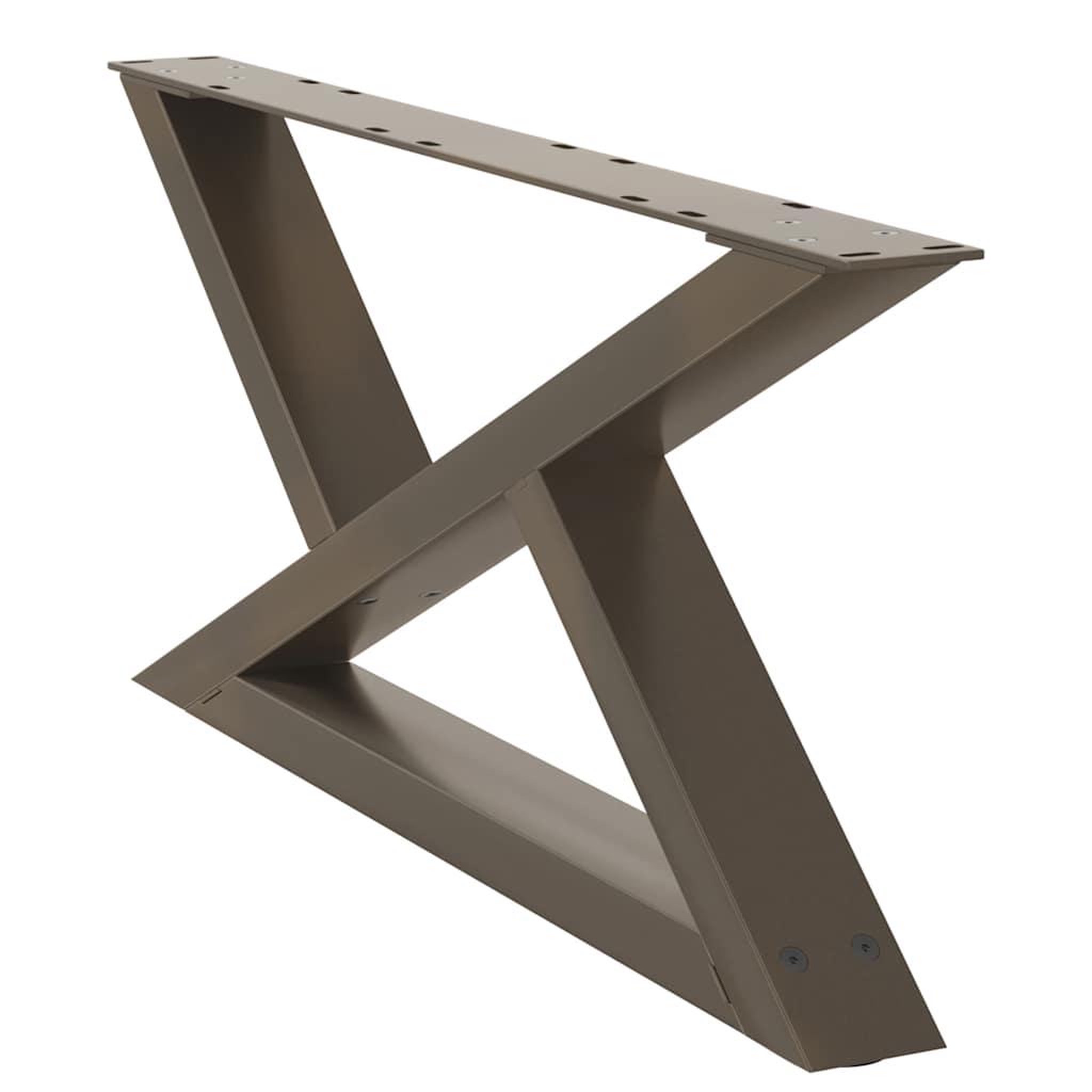 Voir la diapositive 4 : VIDAXL Pieds de table basse 2 pcs acier naturel 70x(30-31,3) cm acier