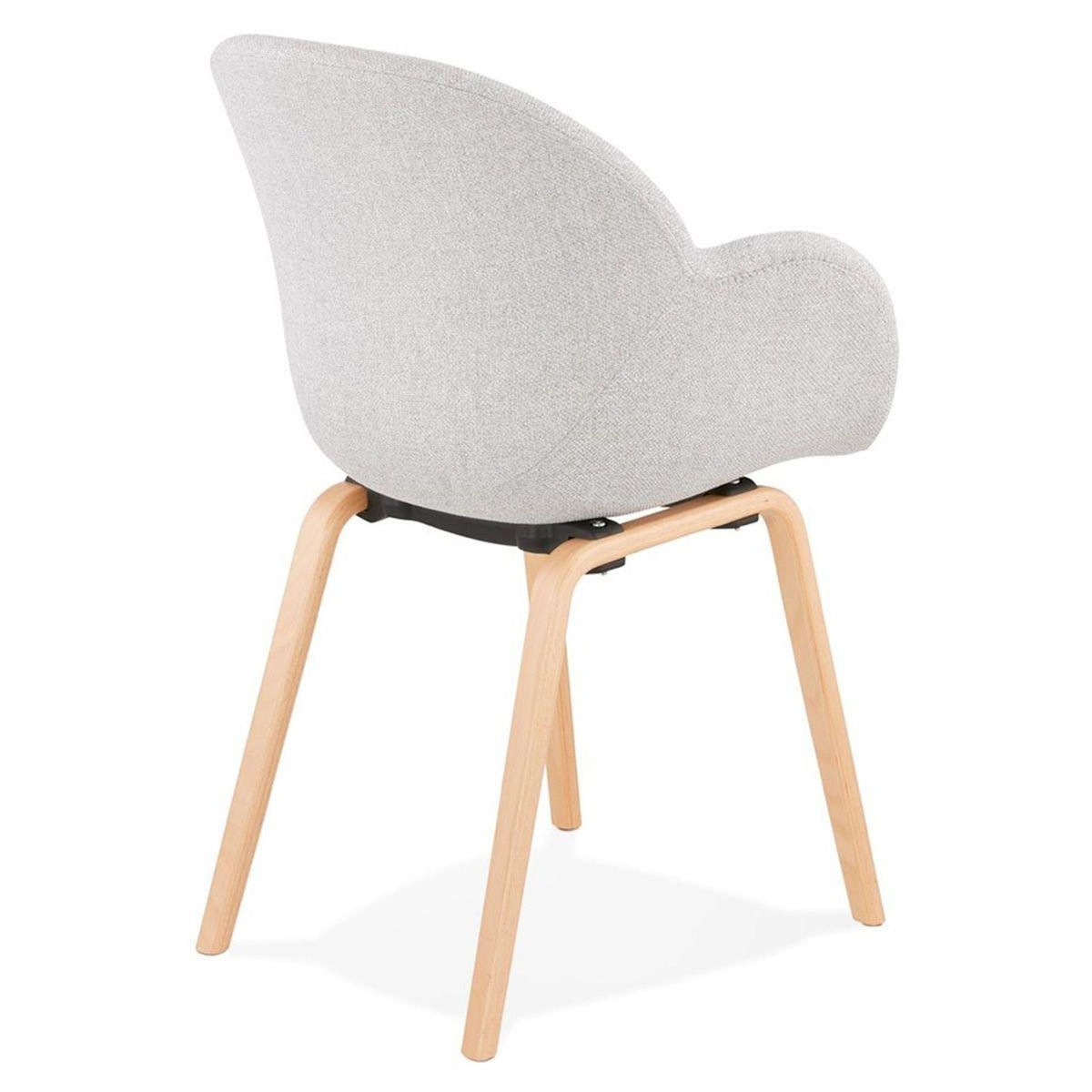 Paris Prix Chaise Design en Tissu  Fiano  88cm Gris & Naturel