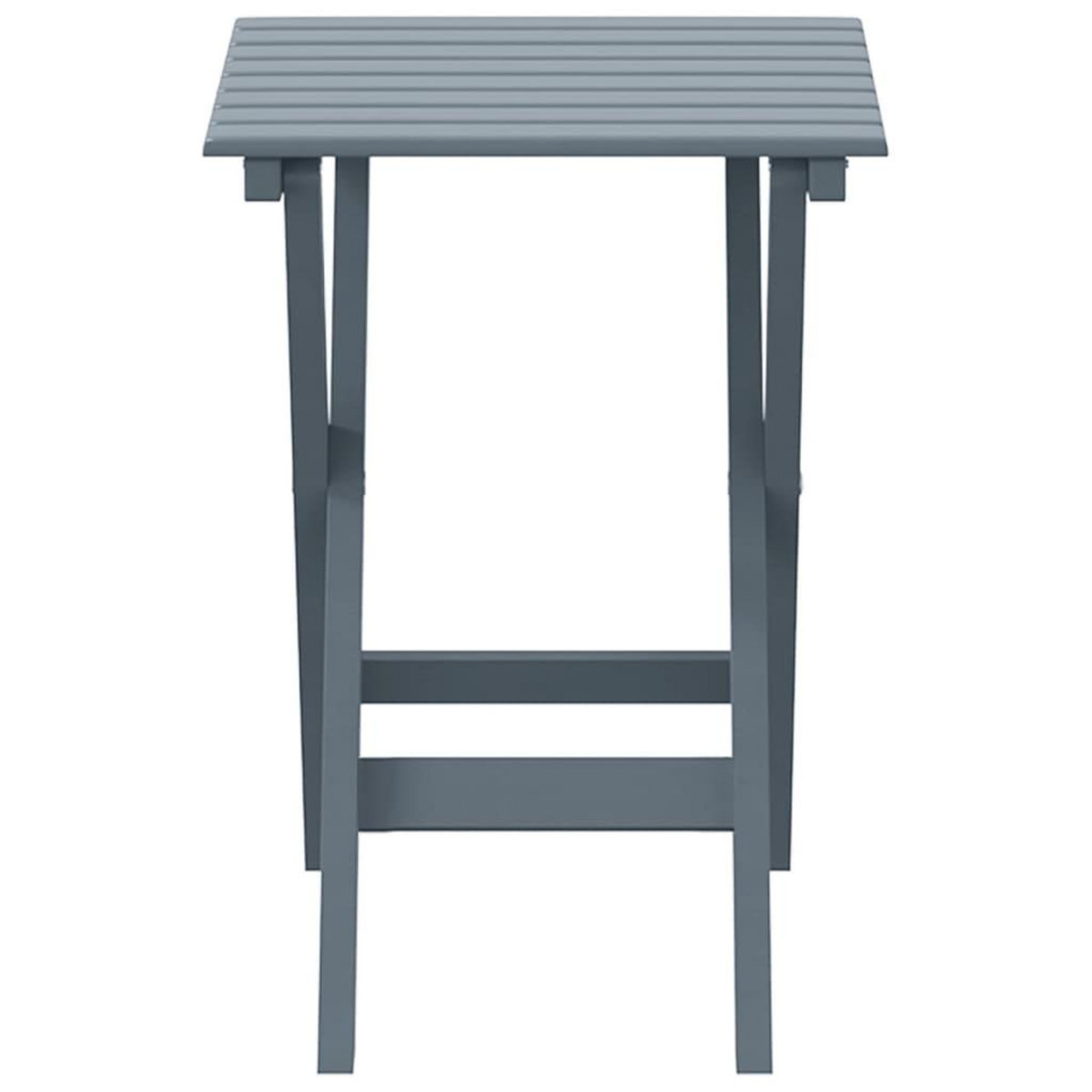 VIDAXL Table d'appoint pliable gris bois de peuplier massif