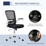 Voir la diapositive 6 : VINSETTO Vinsetto Chaise de bureau ergonomique hauteur réglable pivotante 360° accoudoirs relevables tissu maille bicolore noir blanc