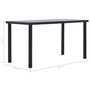 Voir la diapositive 6 : VIDAXL Table a manger Noir et gris beton 140x70x75 cm MDF