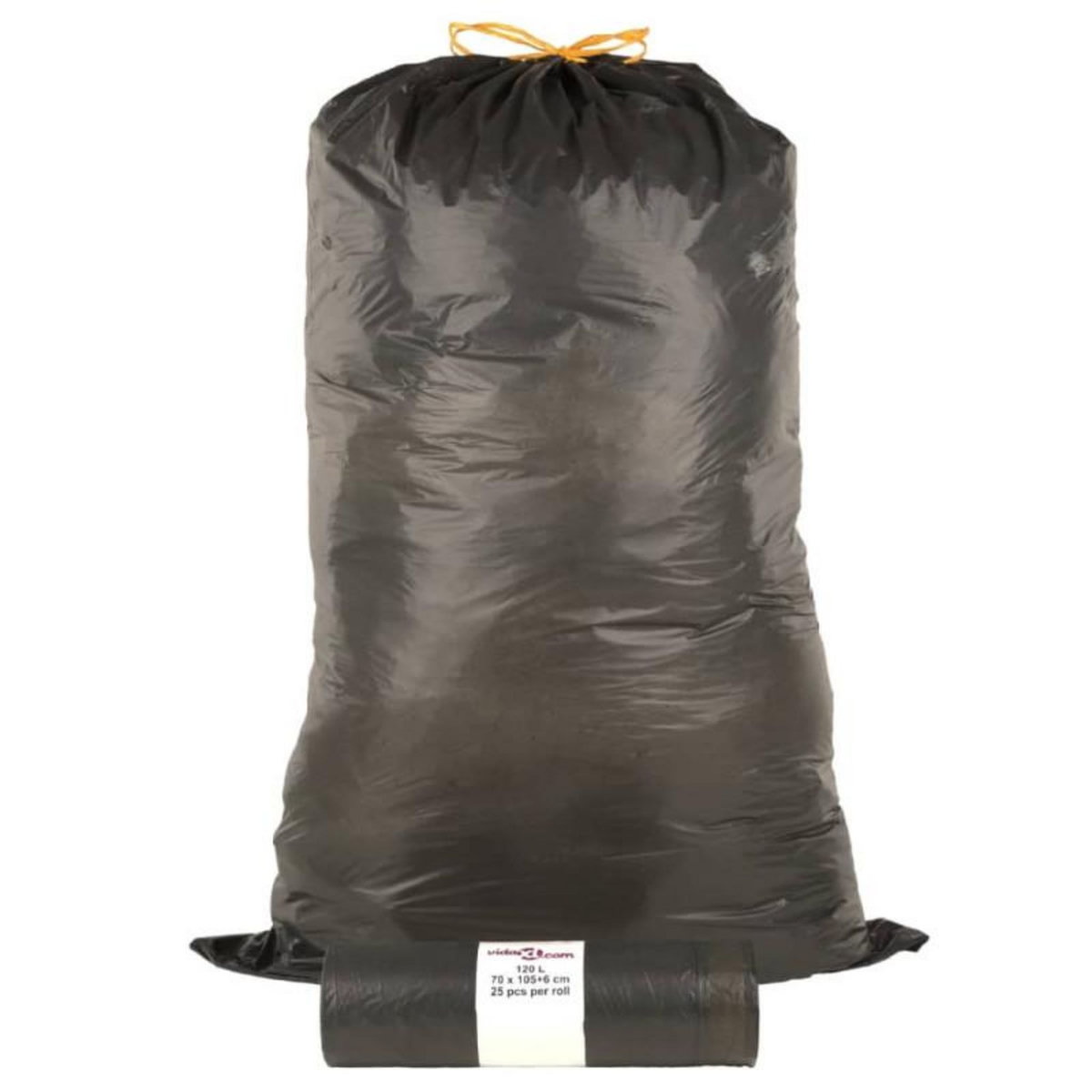 VIDAXL Sacs poubelles avec cordons 250 pcs noir 120 L