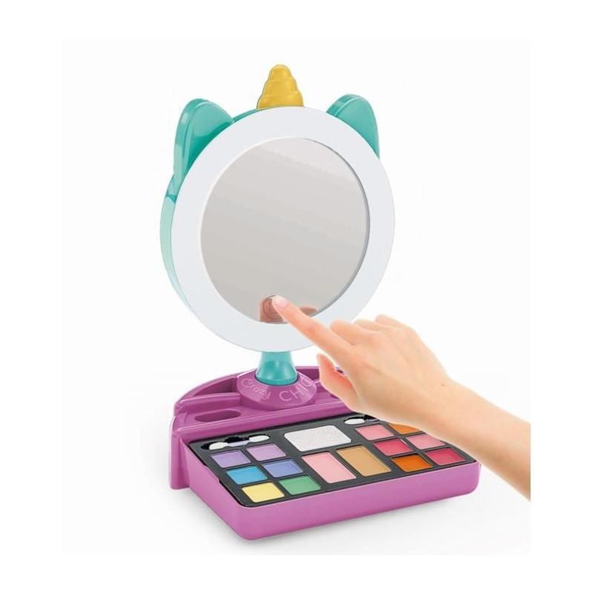 Voir la diapositive 3 : CLEMENTONI CLEMENTONI - Miroir de maquillage licorne - Anneau lumineux - Maquillage et accesoires cheveux et ongles - Des 7ans