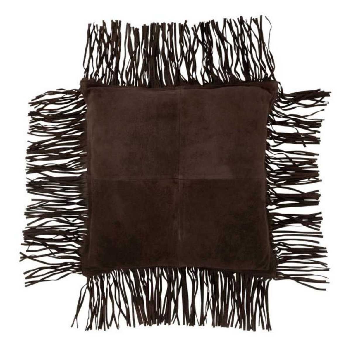 Paris Prix Coussin Déco à Franges  Coleman  45x45cm Marron