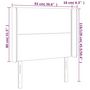 Voir la diapositive 6 : VIDAXL Tete de lit a LED Noir 93x16x118/128 cm Similicuir