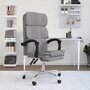 Voir la diapositive 1 : VIDAXL Fauteuil inclinable de bureau Gris clair Tissu