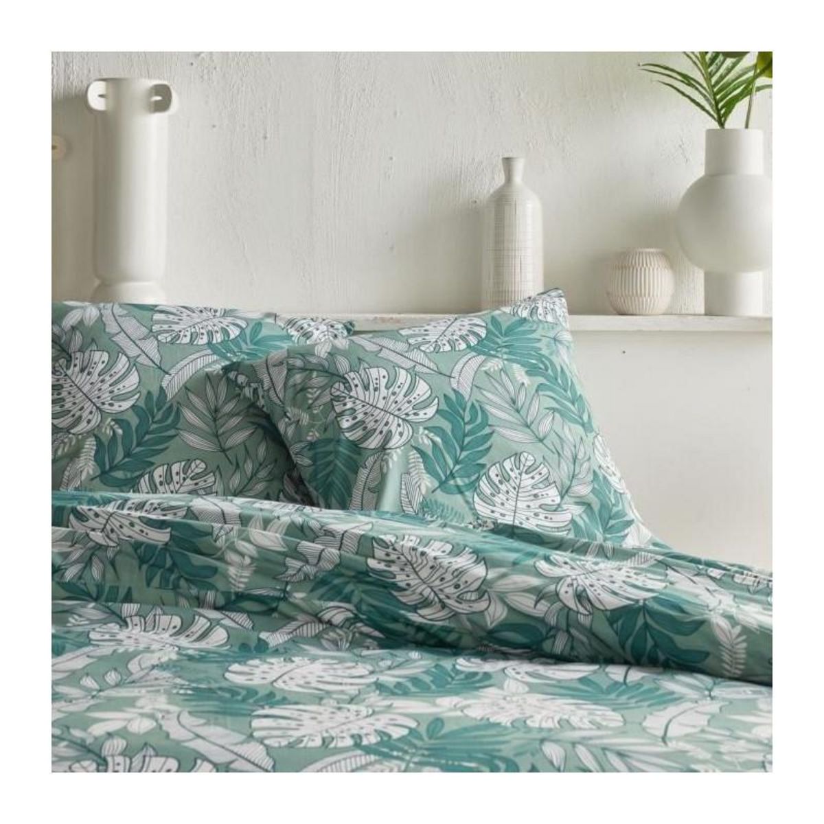 Today Parure de lit - TODAY Crazy - Imprimé Jungle - 2 personnes - 220 x 240 cm - Bleu