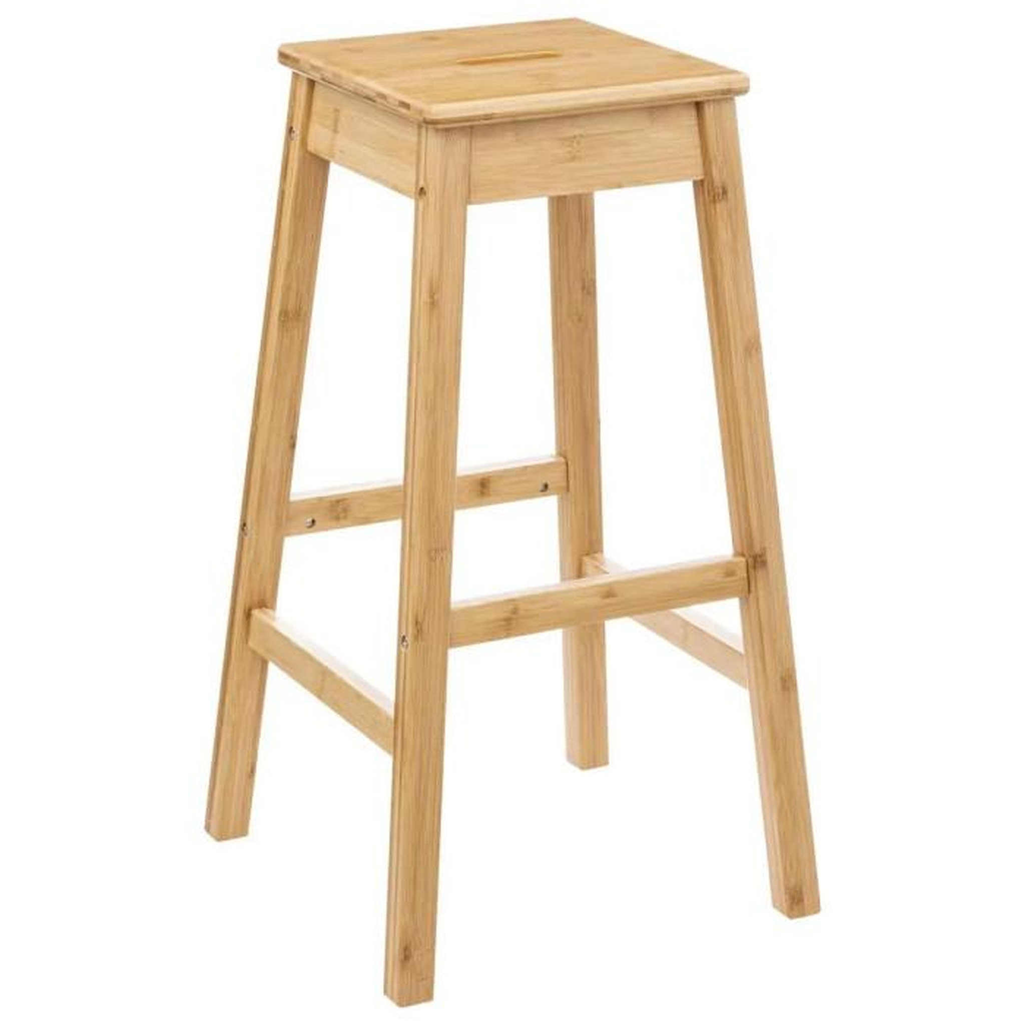 Voir la diapositive 2 : FIVE Lot de 4 Tabourets de Bar  Bambou  75cm Naturel