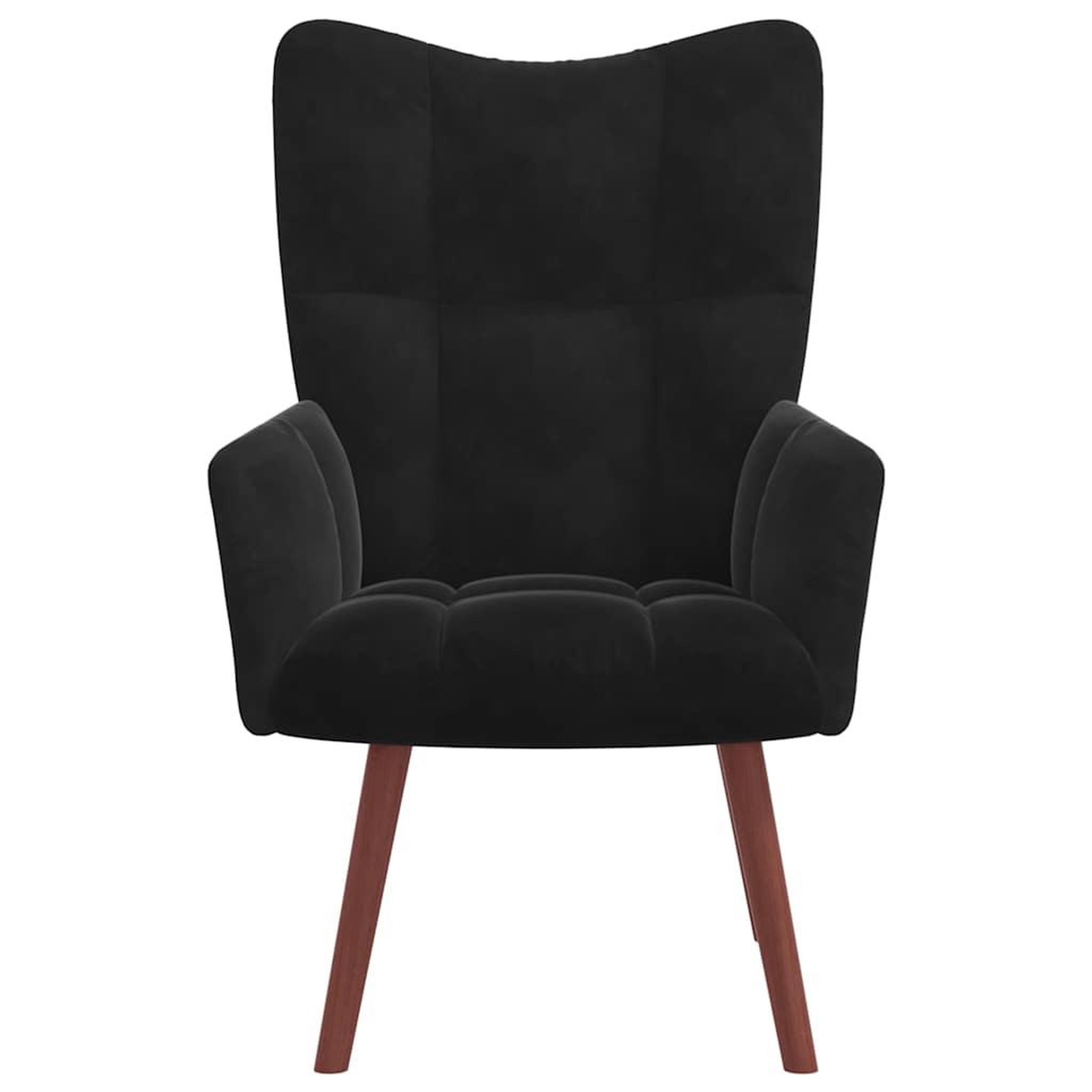 Voir la diapositive 3 : VIDAXL Chaise de relaxation Noir Velours