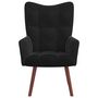 Voir la diapositive 3 : VIDAXL Chaise de relaxation Noir Velours