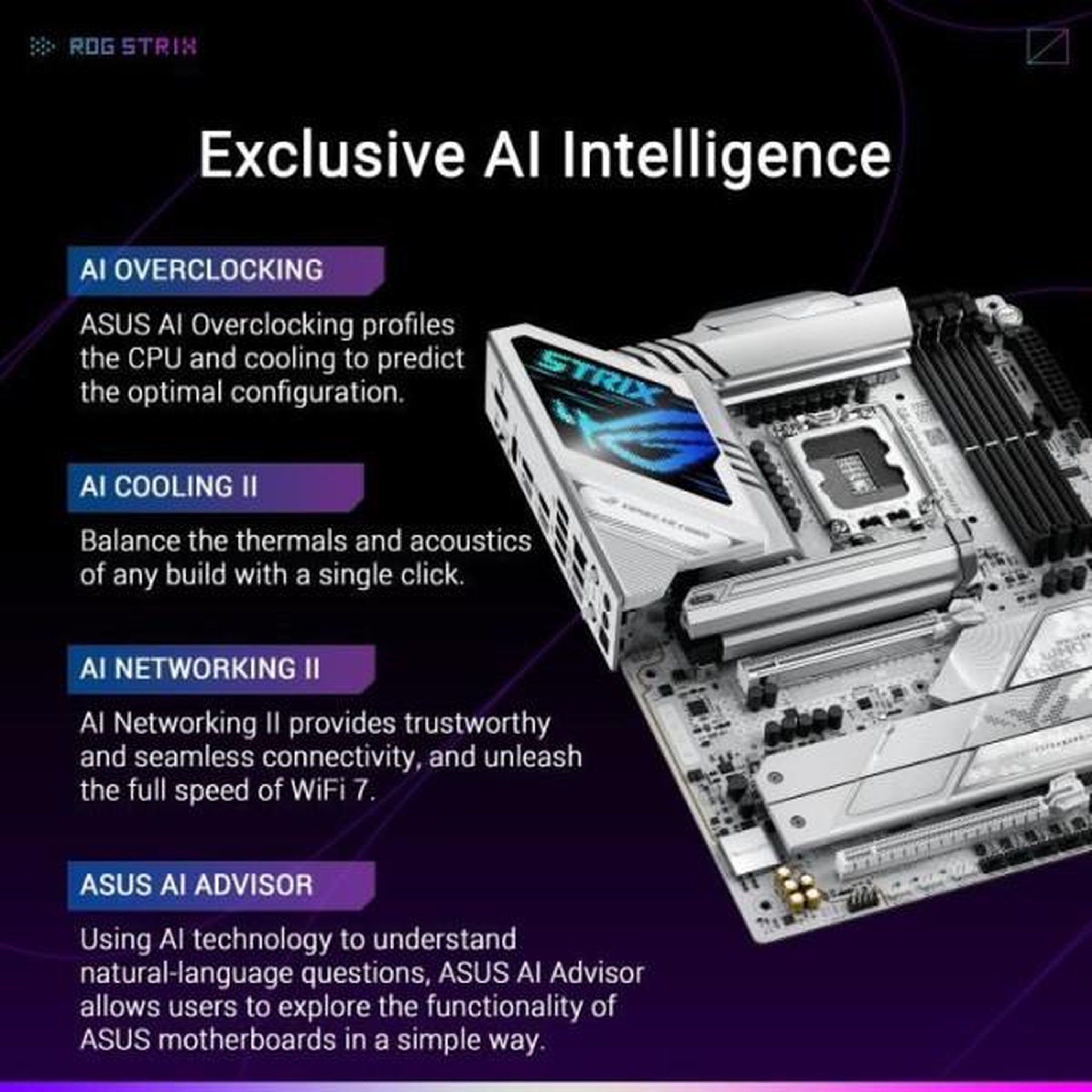 Voir la diapositive 2 : ASUS Carte mere - ASUS - STRIX Z890-A GAMING WIFI - Socket 1851 - DDR5 SDRAM - M.2 PCIe 5.0